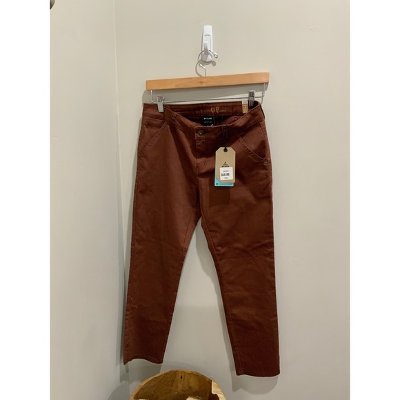 Prana Pants - Prana Kayla Crop Chino Pants Womens 4 Manzanita Red‎ Stretch Cotton Casual